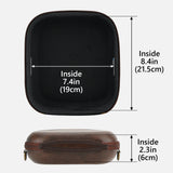 Geekria Shield Headphones Case Compatible with Sony WH-1000XM5, Bose QC Ultra II, Skullcandy Crusher ANC 2 and More, Replacement Hard Shell Travel Carrying Bag with Cable Storage (Brown)
