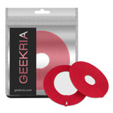 Geekria 2 Pairs Knit Fabric Headphones Ear Covers, Washable & Stretchable Sanitary Earcup Protectors for On-Ear Headset Ear Pads, Sweat Cover for Warm & Comfort (Size S Red)