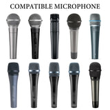 Geekria for Creators Universal Microphone Clip Holder, Adjustable Mic Mount with 5/8" Male to 3/8" Female Screw Adapter, Compatible with Shure SM57, SM58, SM58S (Black / 2 Pack)