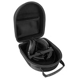 Geekria Shield Headphones Case Compatible with Audio-Technica ATH-AD1000X, ATH-A990Z, ATH-A900x Case, Replacement Extra Hard Shell Travel Carrying Bag with Cable Storage (Black)