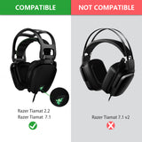Geekria QuickFit Replacement Ear Pads for Razer Tiamat 2.2, Tiamat 7.1 Headphones Ear Cushions, Headset Earpads, Ear Cups Cover Repair Parts Not Fit Tiamat 7.1 v2