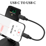 Geekria for Creators USB C to USB C Microphone Cable 8 inch / 20 CM, Compatible with Rode VideoMic GO II, Wireless GO II, DJI Mic, Mic 2 Mic Cord (Black)