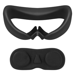 Geekria Sweat Proof Silicone Face Cover Pad Compatible with Pico Neo 4 Protective Lens Cover Accessories, Washable Lightproof Anti-Leakage Fit for Pico Neo 4, Replacement Accessories (Black)