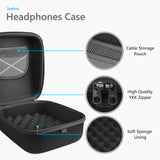 Geekria Shield Case for Large Sized Over-Ear Headphones, Replacement Protective Hard Shell Travel Carrying Bag with Cable Storage, Compatible with Beyerdynamic DT880Pro, AKG K701 Headsets