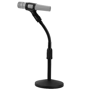 Geekria for Creators Gooseneck Telescoping Tabletop Microphone Stand with Flexible Arm Compatible with ATH ATR2100, FIFINE K668 Adjustable Desk Mic Holder with Weighted Base