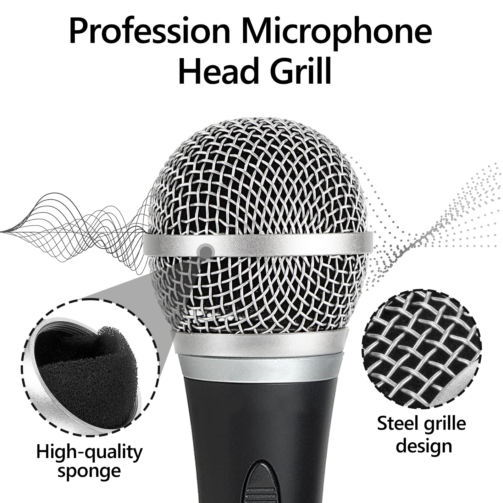Geekria for Creators Microphone Replacement Grille for Shure