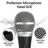 Geekria for Creators Microphone Replacement Grille for Shure PG48, PG58, PGX2, BLX288, PG24 Mic Head Cover, Microphone Ball Head Mesh Grill, Capsule Parts (Silver / 2 Pack)