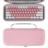 Geekria 60% Compact Keyboard Case, Hard Shell Travel Bag for 61 Keys Computer Mechanical Keyboard, Compatible with SteelSeries Apex Pro Mini / New Apex 9 Mini, HyperX Alloy Origins 60 (Pink)