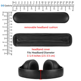 Geekria Hook and Loop Headband Cover + Headband Pad Set, Headband Protector with Zipper Closure, DIY Installation No Tool Needed, Compatible with Medium Sized Headphones (Protein Leather / Black)