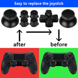 Geekria Replacement Joystick Repair Kit, Metal Buttons for DualShock 4, Controller Repair Kits with Tool for Playstation 5, Playstation 4, PS4 Slim, PS4 Pro, CUH-ZCT2 Controller (Black)