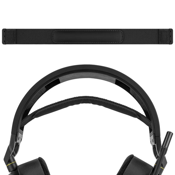Geekria Flex Fabric Headband Pad Compatible with Corsair HS80 RGB, HS80 MAX Headphones Replacement Band, Repair Part (Black)