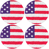 Geekria 2 Pairs Flex Fabric Headphone Ear Covers - Product Safety Certified - Washable & Stretchable Protectors for Over-Ear Headsets, Sweat Pads for Gym, Gaming (M/America Flag Pattern)