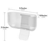 Geekria Ultra-Light Polycarbonate Belt Clip Earbuds Case Compatible with Apple AirPods Pro 2, Hard Shell for Hiking, Outdoor Activities, Tight fixation (White, 1 Pack, Single Case)