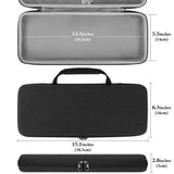 Geekria TKL Keyboard Case, Compatible with Razer BlackWidow Lite TKL, Keychron K8 / K8 Pro, SteelSeries New Apex 9TKL / Apex ProTKL Gen 3 Hard Shell Travel Carrying Bag (Slim)