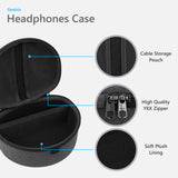 Geekria Shield Headphones Case Compatible with Skullcandy Riff 2, Riff, Crusher ANC/Evo, Hesh Evo/ANC, Replacement Hard Shell Travel Carrying Bag with Cable Storage (Dark Grey)
