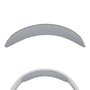 Geekria Protein Leather Headband Pad Compatible with JBL Quantum 100, Q100, Headphones Replacement Band, Headset Head Top Cushion Cover Repair Part (Light Grey)