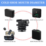 Geekria for Creators Microphone Cold Shoe Mount Adapter for Camera, Mic Stand Bracket, Compatible with RODE Wireless Go II, ME, PRO Microphone Holder (Black / 2 Pack)