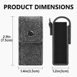 Geekria Portable DAC Carrying Pouch Compatible with FiiO KA13, KA15, KA17, MOONDROP Dawn Pro, HIDIZS S9 Pro Plus, Felt Storage Case, Dark Gray