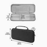 Geekria Hard Travel Carrying Case, Compatible with Logitech K380s/K380 + M355/M350s, Keyboard and Pebble Mouse Combo Protective Travel Bag (Dark Gray)