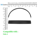 Geekria Plastic Headband Pad Compatible with Beats Solo 4 Headphones, Replacement Band Repair Part (Black)