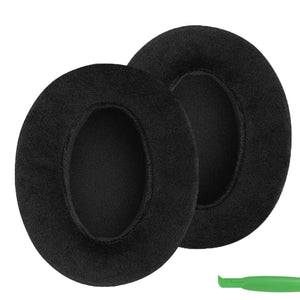 Geekria Comfort Velour Replacement Ear Pads for Sony SteelSeries Arctis Turtle Beach Skullcandy HyperX and Other Large or Mid-Sized Over-Ear Headphones Ear Cushions, Ear Cups Cover Repair Parts