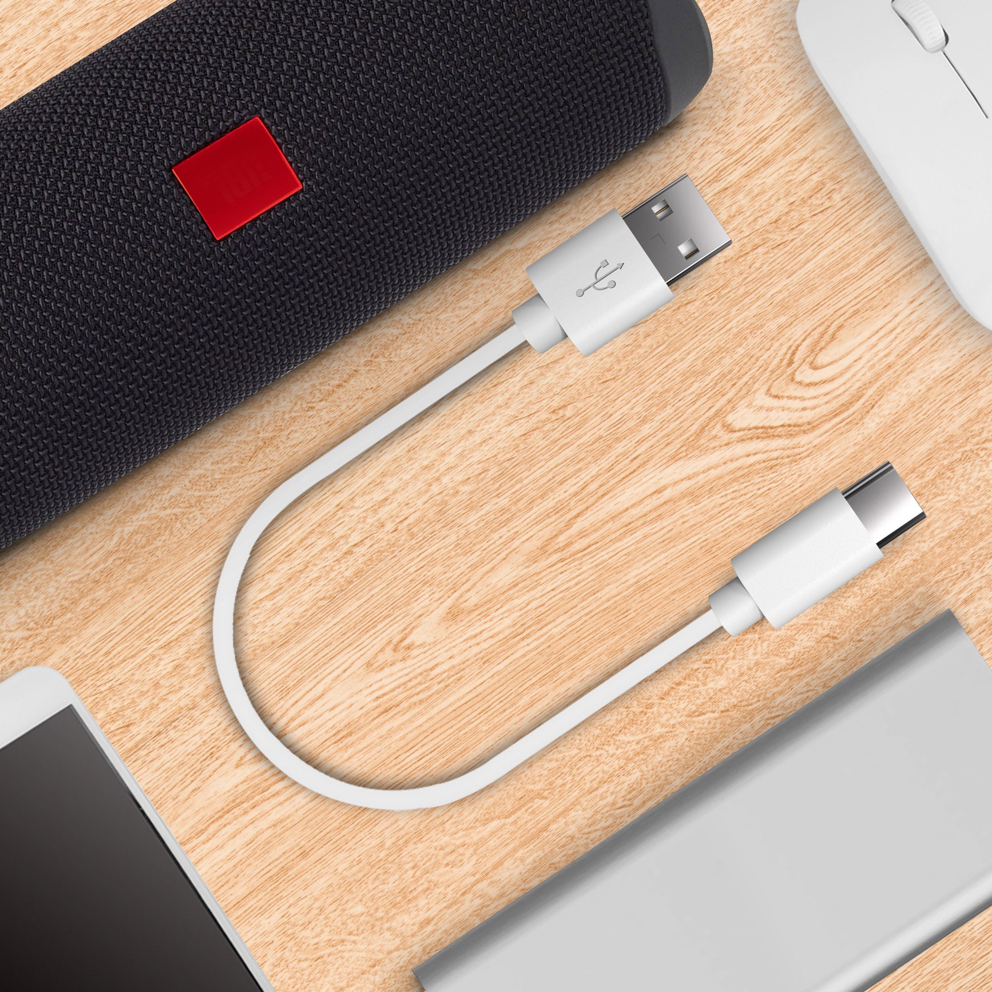 Geekria USB Speakers Short Charger Cable Compatible with JBL GO 4, CLI