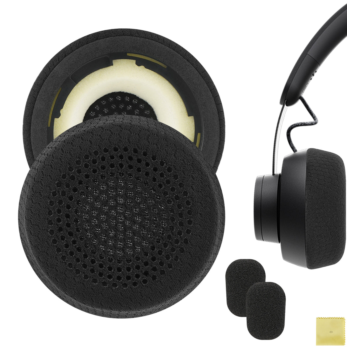 Geekria Comfort Mesh Fabric Replacement Ear Pads for Logitech Zone Wir