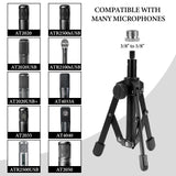 Geekria for Creators Tabletop Tripod Mic Stand Compatible with ATH AT2020, AT2020USB, AT2035, AT2050, ATR2500x Microphones, Desktop Mic Stand with Foldable Non-Slip Feet