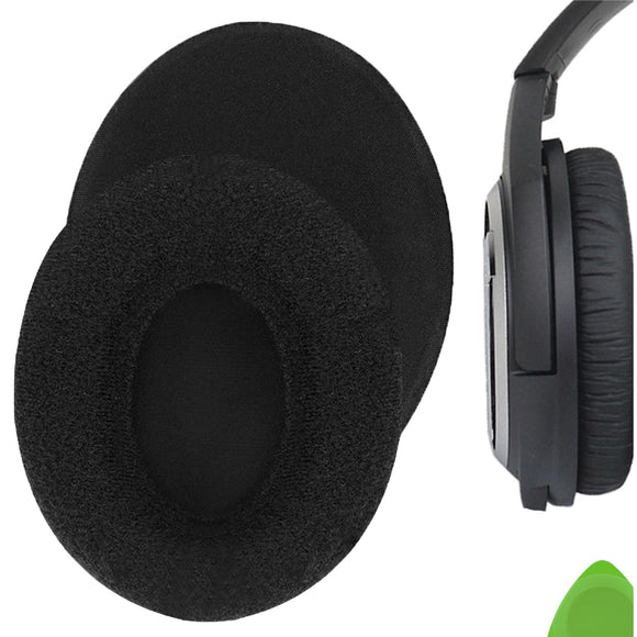 Geekria Comfort Velour Replacement Ear Pads for Sennheiser HD418, HD419, HD428, HD429, HD439, HD438, HD448, HD449 Headphones Ear Cushions, Headset Earpads, Ear Cups Cover Repair Parts (Black)
