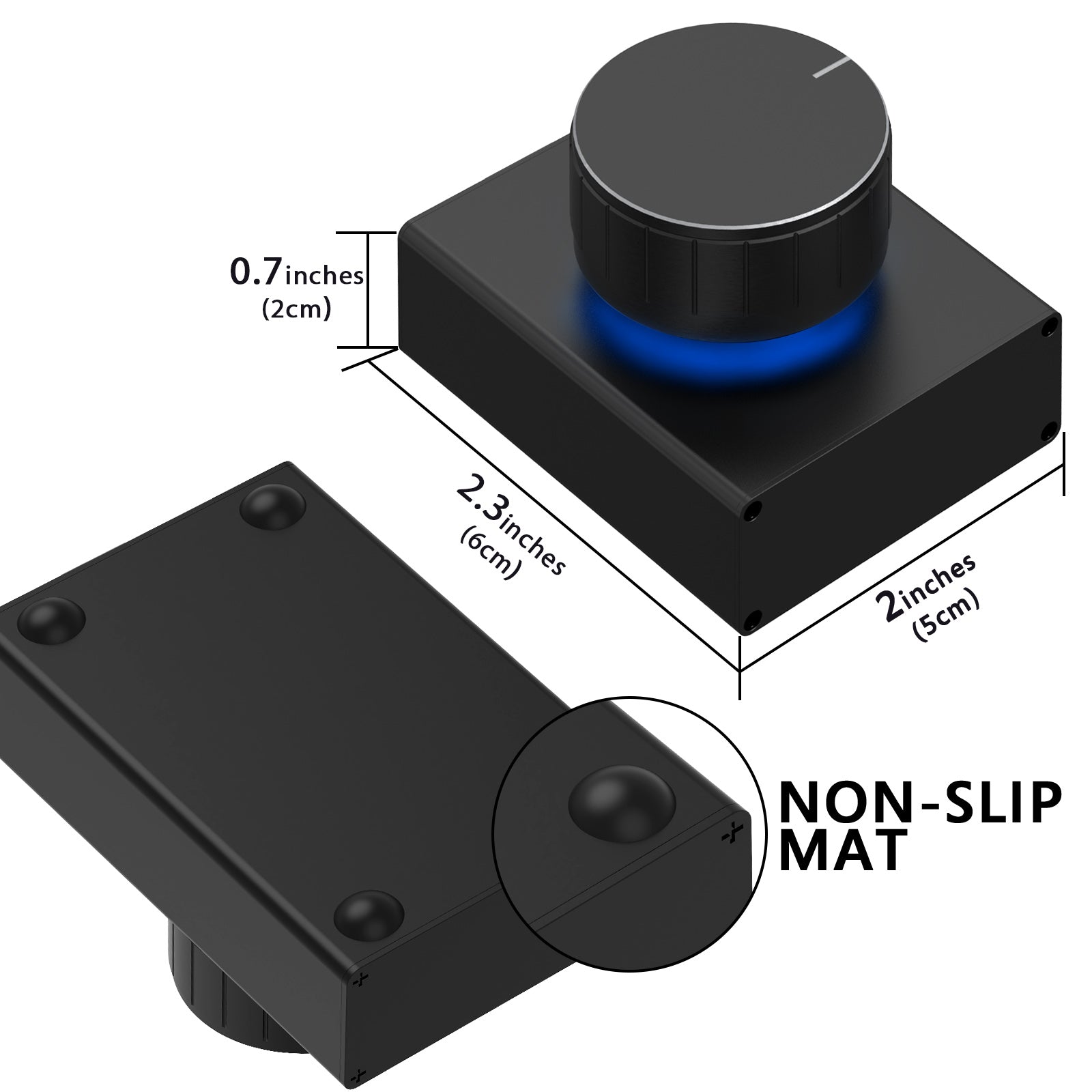 Indexed Rotation Control Knob Geekria Volume Control Knob with Rotate Volume Adjustment One Key Mute