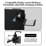Geekria Clamp-On Headphone Holder for Monitor, Screen Mount Headset Hook, Space-Saving Gaming Headphone Hanger Compatible with Sennheiser, Bose, Sony, Beats, Razer (Black, 2 Pack)