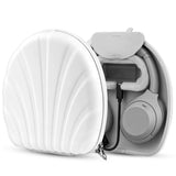 Geekria PRO Charging Headphones Case Compatible with Sony WH-1000XM6, WH-1000XM5, WH-1000XM4, ULT WEAR, Hard Shell, Durable, Multi-Layer Protection (White) Without Power Bank