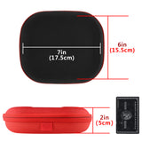 Geekria Shield Headphones Case Compatible with Sony MDR-ZX300, MDR-ZX310, MDR-XB200, MDR-ZX100, MDR-ZX110 Case, Replacement Hard Shell Travel Carrying Bag with Cable Storage (Red)