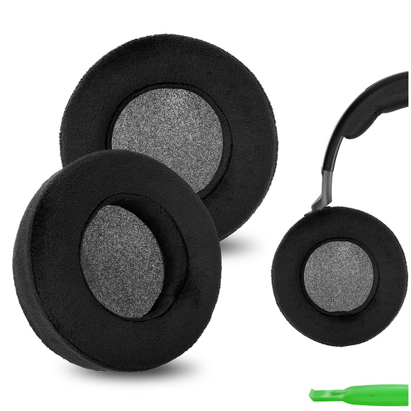 Geekria Comfort Velour Replacement Ear Pads for Corsair Virtuoso PRO Headphones Ear Cushions, Headset Earpads, Ear Cups Cover Repair Parts (Black)