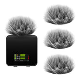 Geekria for Creators Furry Windscreen Compatible with Rode Wireless GO Gen 3 III, GO 2, PRO, ME Mic DeadCat Wind Cover Muff, Fluff Cover Windshield, Wind Noise Reduction (Grey / 4 Pack)