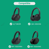Geekria USB Headphones Cloth Braided Fast Charger Cable Compatible with Sony WH-1000XM5 WH-1000XM4 ULT WEAR WH-XB920N WH-XB910N CH710N, USB to USB-C Replacement Charging Cord (4ft/120cm)