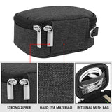 Geekria Earbuds Carrying Pouch Compatible with Bowers&Wilkins Pi7 S2/Pi5 S2 Case Cover, Replacement Protective Earplugs Travel Bag with Cable Storage (Dark Grey)