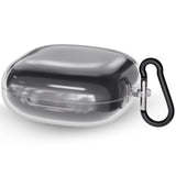 Geekria Silicone Case Cover Compatible with SHOKZ OpenFit 2 True Wireless Earbuds, Protective Earphones Skin Cover with Keychain Hook, Front LED Visible (Clear)