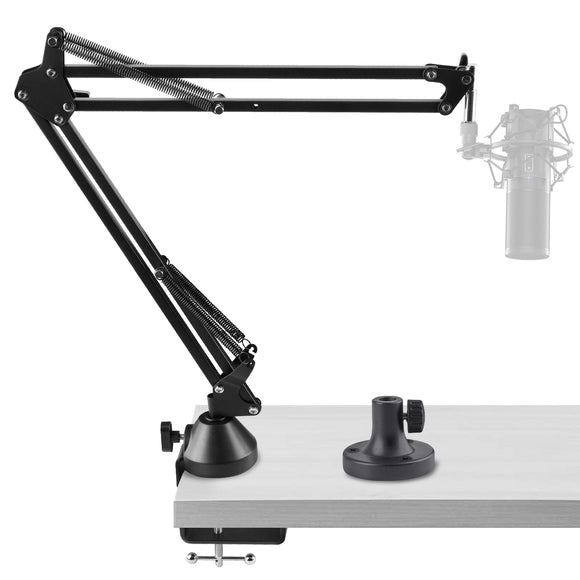 Geekria for Creators Microphone Arm Compatible with TONOR TC-777, TC20, TC30, TC-2030 Mic Boom Arm Mount Adapter with Tabletop Flange Mount, Suspension Stand, Mic Scissor Arm, Desk Mount Holder