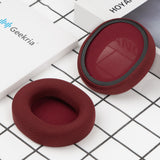 Geekria Mesh Fabric Replacement Ear Pads Compatible with SteelSeries Arctis 1, 1 Wireless, 3, 5, 7, 7 Wireless, 7+, 7P, 7P+, 7X, 7X+, 9, 9X, Pro, Prime, Repair Parts (Dark red)