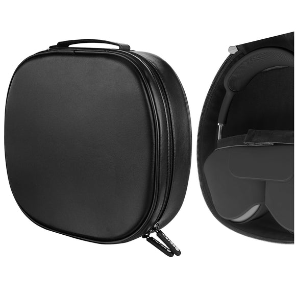 Geekria Headphones Pouch Compatible with AirPods Max Case, Soft Shell Replacement Protective Travel Carrying Bag with Cable Storage (Black)