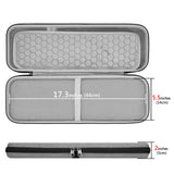 Geekria Keyboard Case Hard Shell Travel Carrying Bag, Compatible with Logitech MX Keys S/ MX Keys Advanced Wireless Illuminated Keyboard, Microsoft Wireless Surface Keyboard WS2-00025 (Light Gray)
