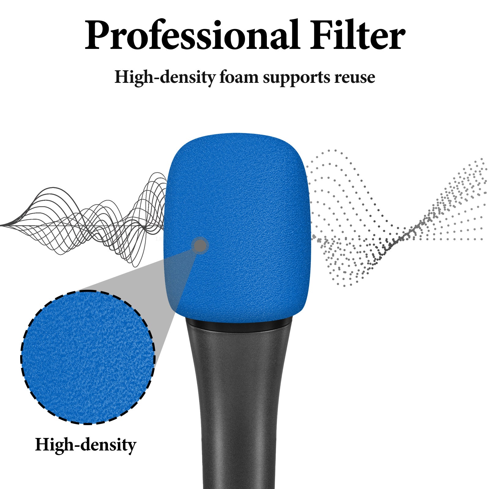 Geekria for Creators Foam Windscreen Compatible with Sennheiser E 835,