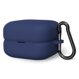 Geekria Silicone Case Cover Compatible with Sony LinkBuds Fit WF-LS910N, True Wireless Earbuds, Protective Earphones Skin Cover with Keychain Hook, Charging Port Accessible (Blue)