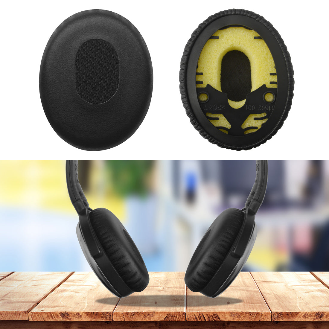 thumbnail image 2 of Replacement Ear Pads For Bose QC3 QuietComfort 3 On-Ear Headphones – Memory Foam 2 of 6