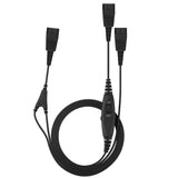 Geekria Splitter Cable Replacement Compatible with Jabra Headset Splitter Cable / Audio Cable / Training Cable / Cord with Observer Receive-Only and 2 Quick-Disconnects