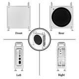 Geekria Computer Chassis Stand, Aluminum Chassis Case, Compatible with Apple 2024 Mac Mini Desktop Computer, 2024 Mac Mini M4 / M4 Pro Desktop Stand - Accessories (Silver)