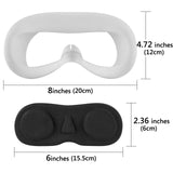 Geekria Sweat Proof Silicone Face Cover Pad Compatible Pico Neo 3 with Protective Lens Cover Accessories ,Replacement Accessories Fit for Pico Neo 3,Washable Lightproof Anti-Leakage (White)