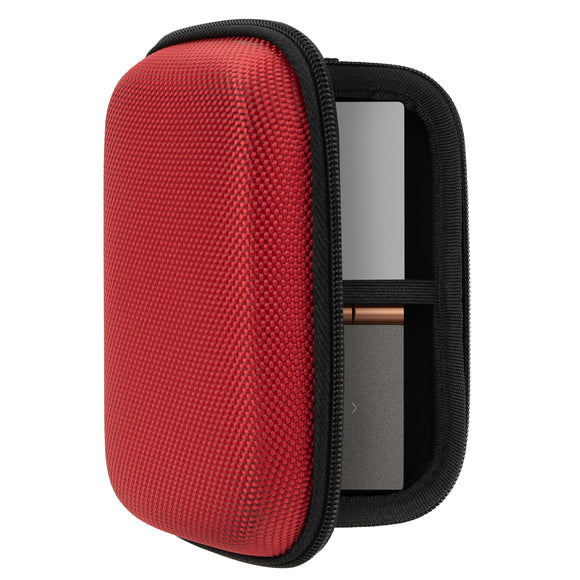 Geekria Headphone Amplifier Player UltraShell Case Compatible with FiiO M6/M7/M3K/E10K, Protective Carrying Bag with Room for Parts (Red)