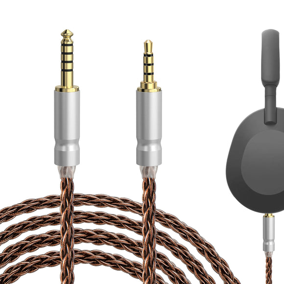 Geekria Apollo 6NOCC Copper Upgrade Audio Cable Compatible with Sony WH-1000XM6 WH-1000XM5 WH-1000XM4, 4.4mm to 3.5mm Replacement Headphones Cord (9.8ft / 3m)